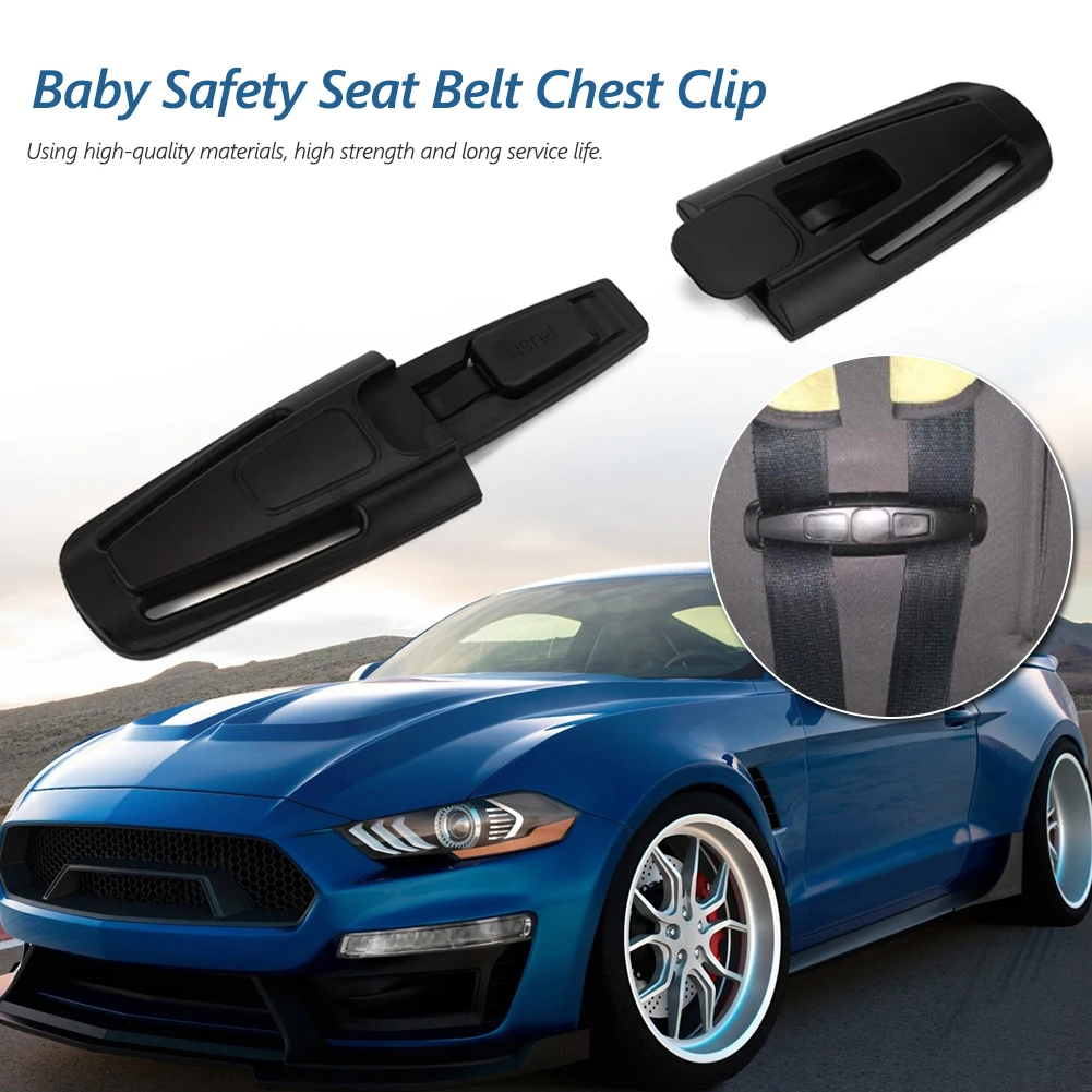 

Black Nylon Child для автомобиля Safety Seat Belt Strap Harness Baby Chest Clip Safe Buckle Universal Детали интерьера