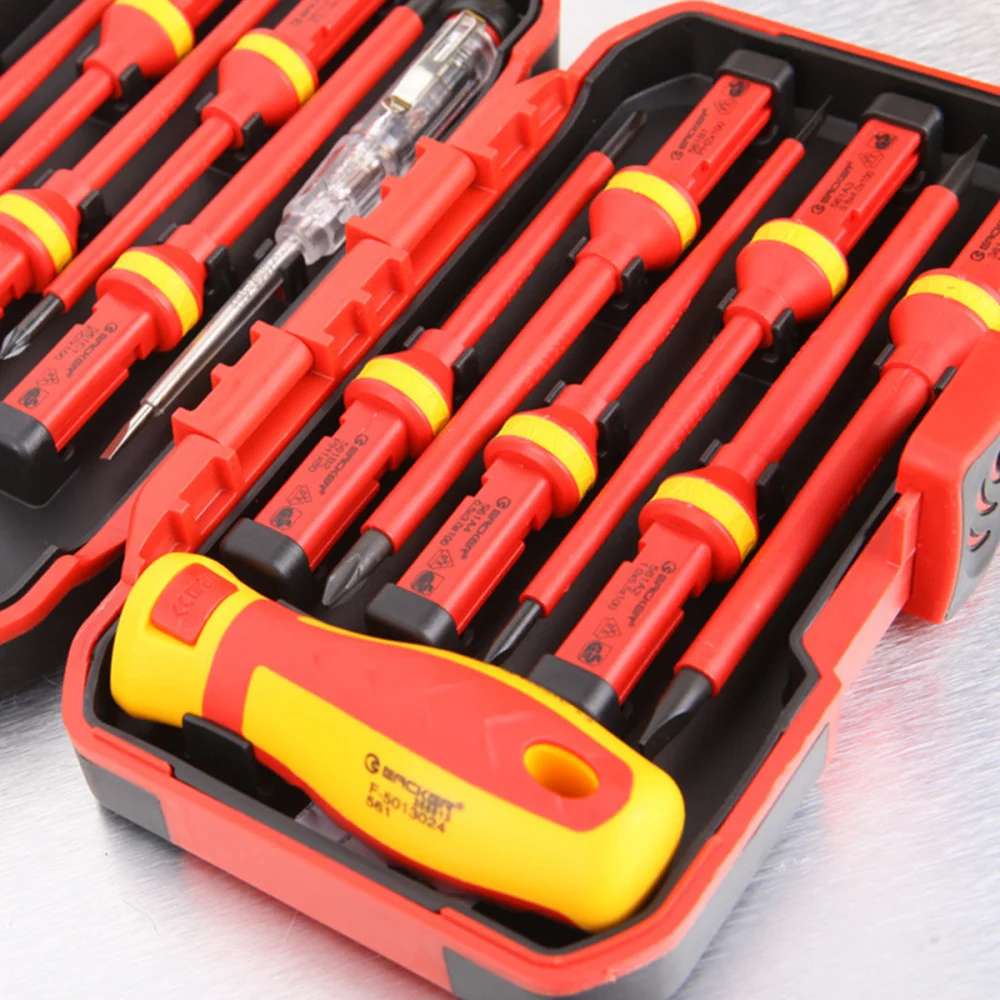 

13pcs 1000V Insulated Screwdrivers Set and Magnetic Slotted Pozidriv Torx Bits Electrician Tools Hand Tools