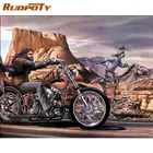 RUOPOTY рамка для рисования по номерам краска для мотоциклов DIY Картина на холсте Ручная краска масляная краска пейзаж украшение для дома