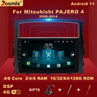 Автомагнитола 2 din, 4 Гб + 128 Гб, Android 11, для Mitsubishi PAJERO 4 2006-2014, мультимедийный видеоплеер, GPS-навигация, dvd, Carplay, Wi-Fi, DSP