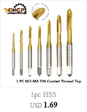 1 шт. HSS TR8-TR16mm для левосторонней машины винтовой кран с нано-синим покрытием, трапециевидный резьбовой кран для сверления металла, метрический винтовой кран, сверло