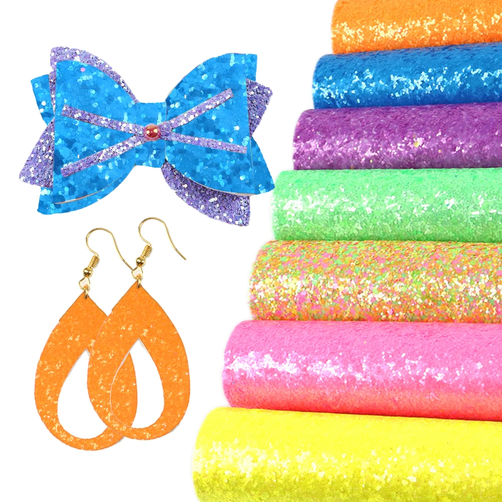 

20*33cm Plain Color Chunky Glitter Synthetic Leather For DIY Handmade Handbags Projects,1Yc8091