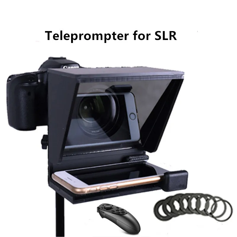 Мини Teleprompter портативный мобильный телепромпер артефакт видео с пультом