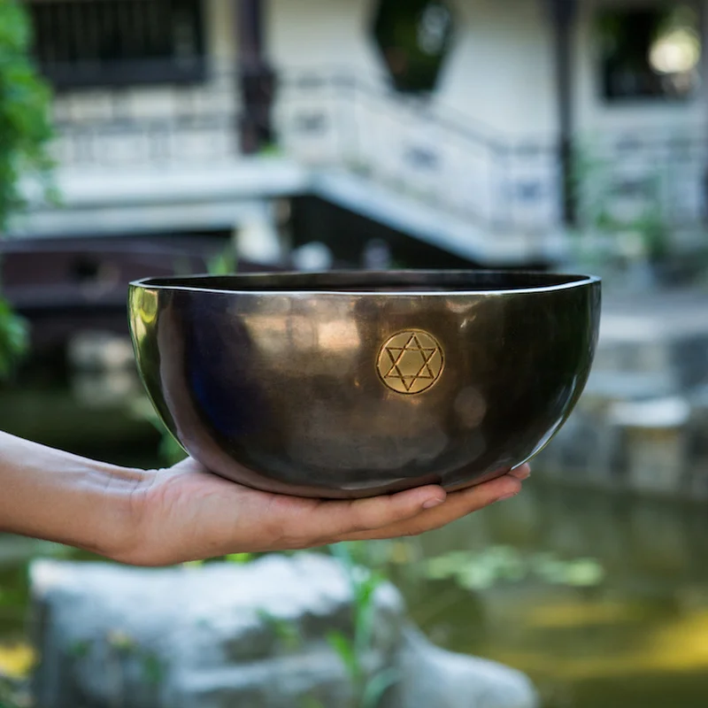 Профессиональная чаша для пения 7 чакр 6 звезд медная йоги спа физиотерапии