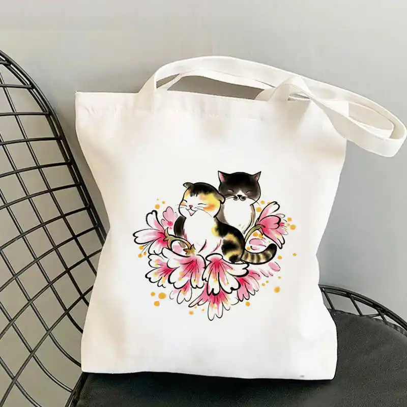

Cats shopping bag shopping eco handbag recycle bag bag reusable tote sac tissu