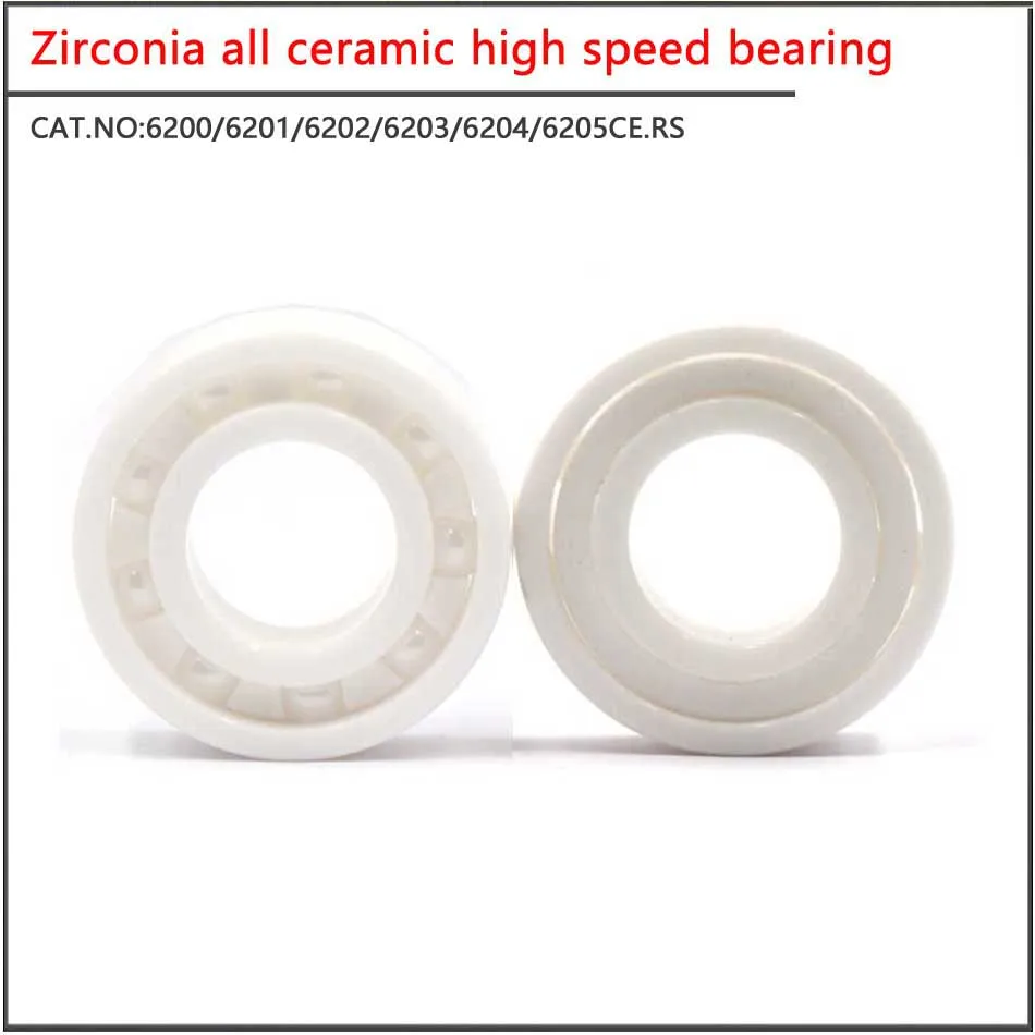 

6200 6201 6202 6203 6204 6205CE RS Double sealed zirconia all ceramic high speed bearing Open high speed ceramic bearing
