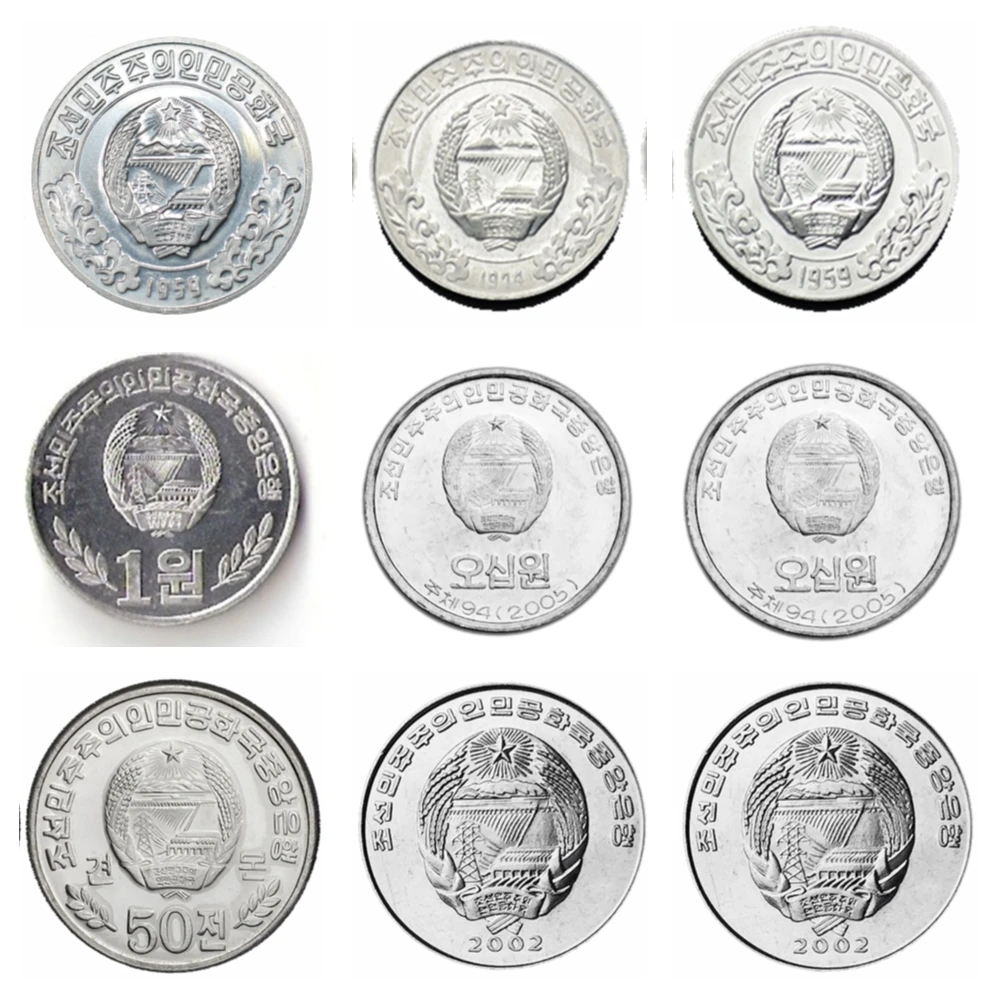 1 шт. Корея выиграла монеты из Азии 100% настоящие и оригинальные для коллекции UNC