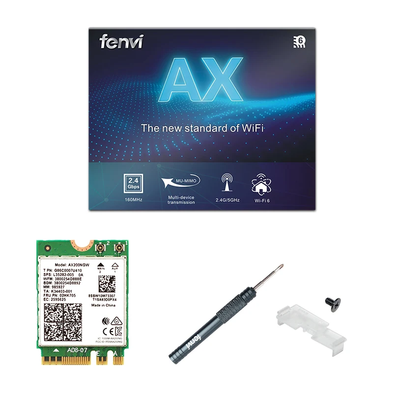 Двухдиапазонный беспроводной AX200NGW 2 4 Гбит/с 802.11ax Wi-Fi 6 AX200 M.2 NGFF WiFi Wlan карта Bluetooth 5 0