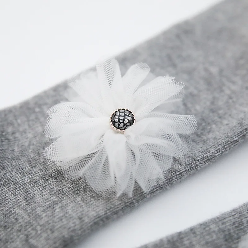 Детские Цветочные колготки для девочек однотонные милые зимние теплые