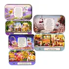 Светодиодный для самостоятельной сборки кукольного домика в Парижском Париже, миниатюрная детская игрушка художественное ремесло, миниатюрная мебель для кукольного домика, светильник ка, игрушки