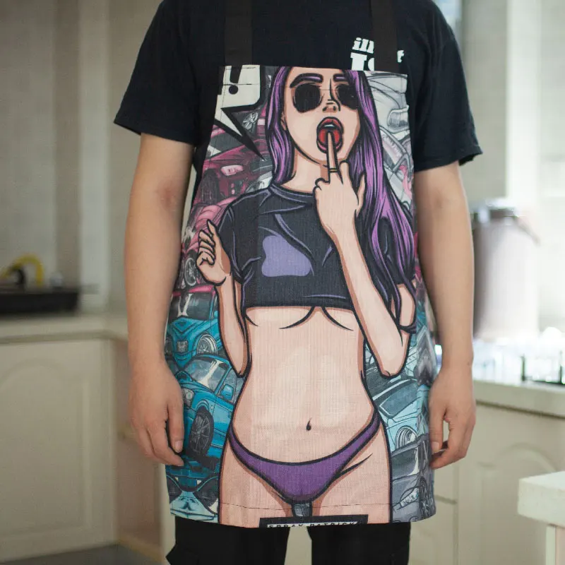 

Car JDM Racing Design Wash Apron Lab Work Butcher Dog Grooming Cleaning Industrial