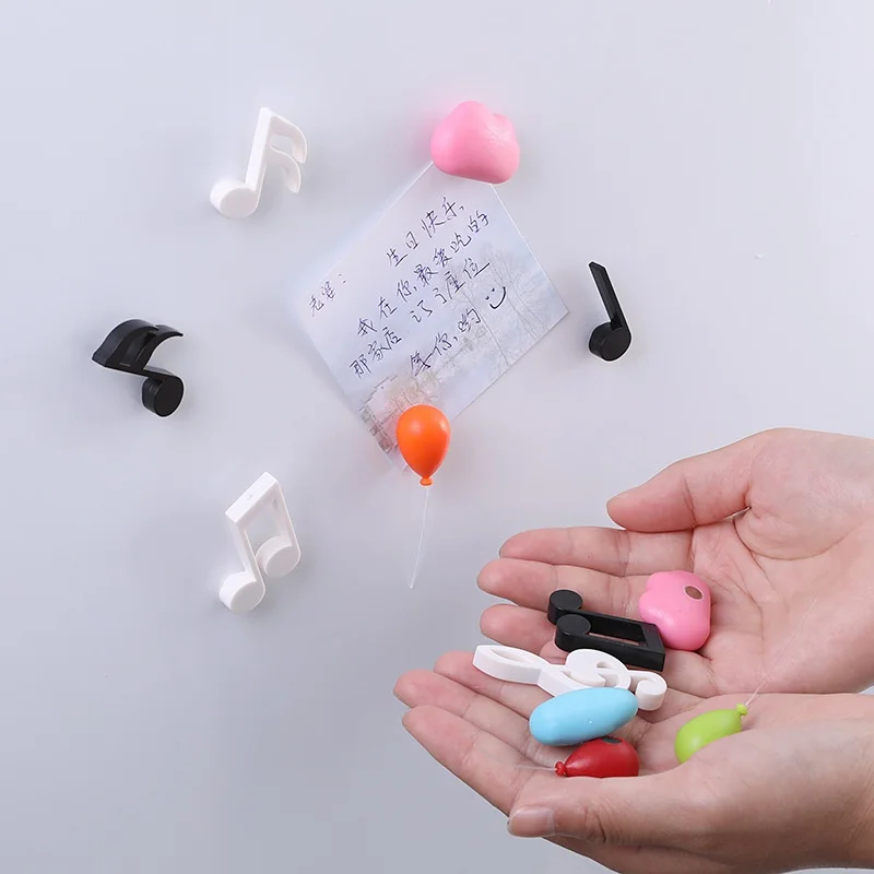 6Pcs/Set Creative Music Style Piano Melody Note Three-dimensional Refrigerator Sticky Household Kitchen Decoration Accessories | Дом и сад
