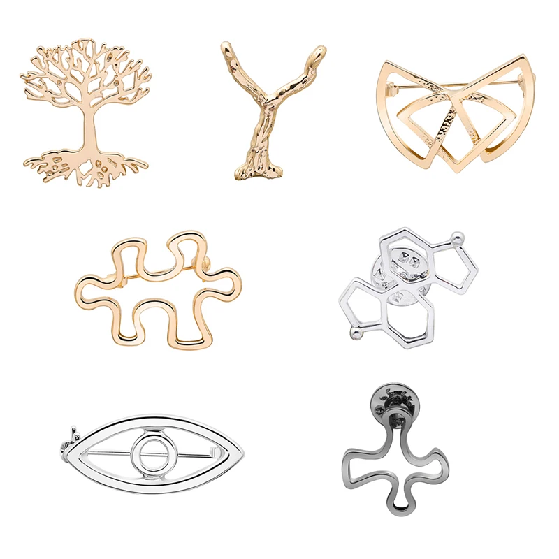 Простые Броши Zhijia в геометрическом стиле броши для мужчин и женщин аксессуары