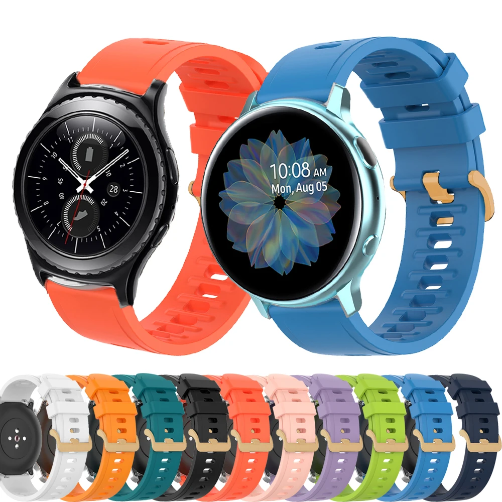 

20 22mm Easy Fit strap for Samsung Galaxy Watch 4/Classic/46/42mm/active 2 40 44/Gear s3/S2 Classic/3 41 45mm silicone bracelet