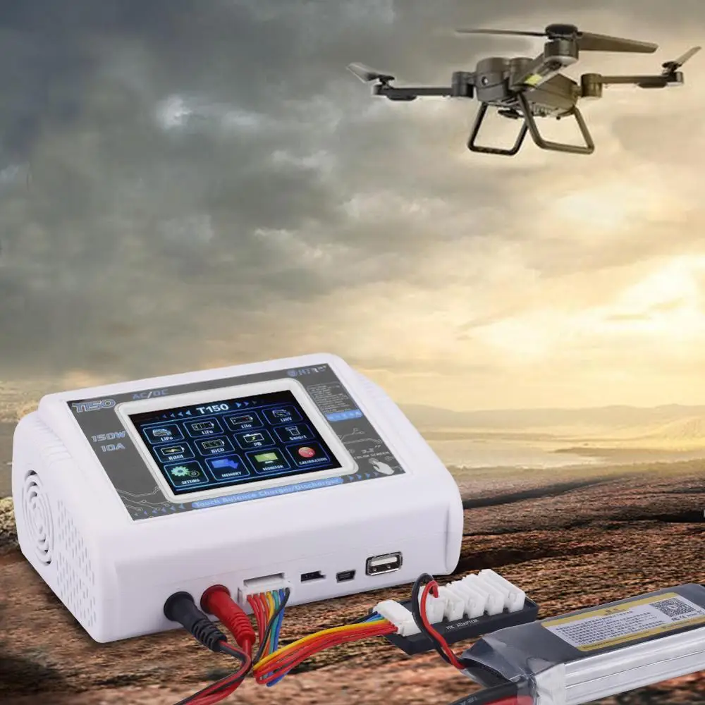 Новый HTRC T150 AC/DC 150 Вт 10A сенсорный экран RC Баланс Смарт зарядное устройство Dis для