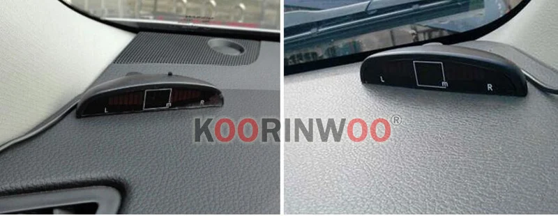 Koorinwoo Регулируемый плоский 16,5 радиолокационные датчики Автомобильный светодиодный датчик парковки с монитором детектор уровня воды с звонок с зуммером слепое место