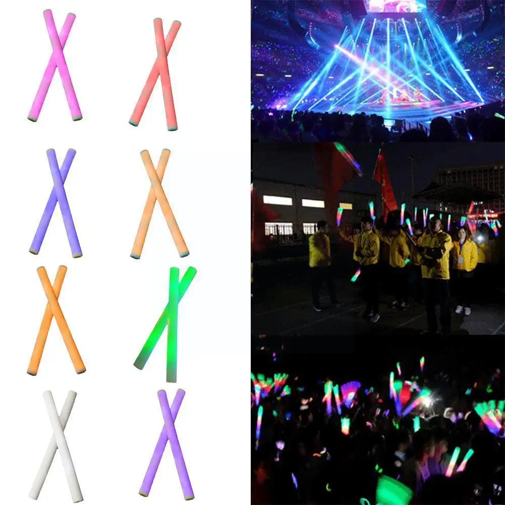 

Birthday Party Grand Colorful Foam Sponge Glowsticks Supplies Sticks Club Glow Party Light Chemical Stick Concert Cheer T4j1