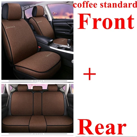 coffee standard Передняя+ задняя 5 машинные места сиденья для Toyota Corolla Yaris Pruis Hilux FJ Cruiser Crown LC Prado Venza Zelas Vios Auris Matrix - Название цвета: coffee standard