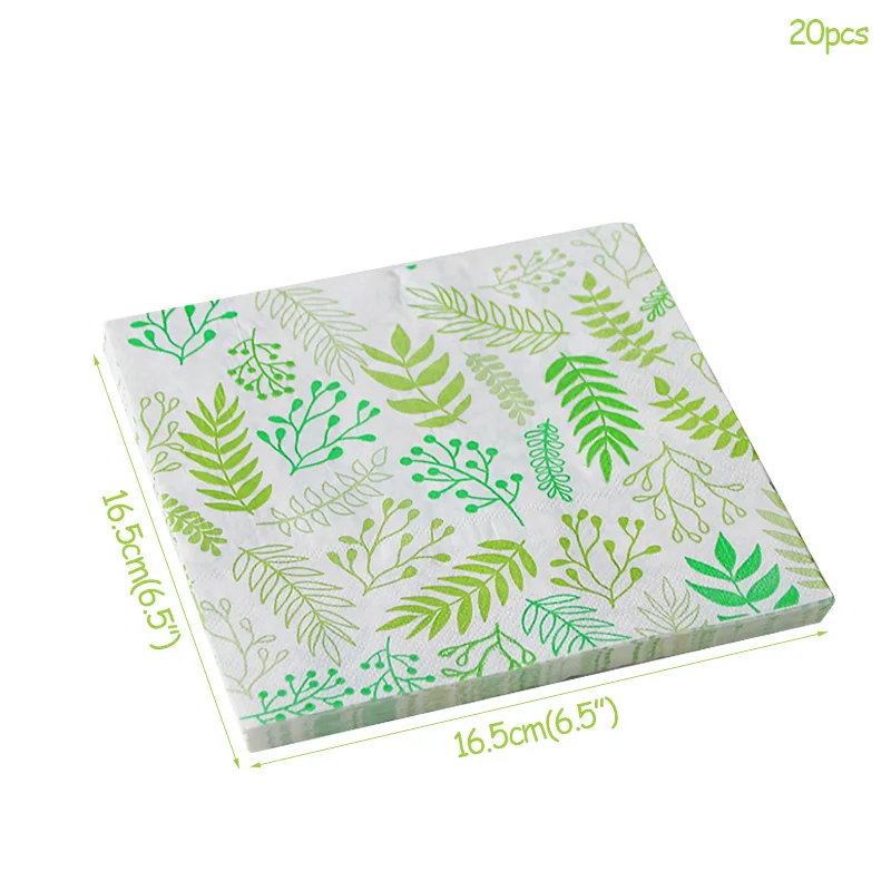hawaii napkins-C WEIGAO 20 шт Рождественский Санта Клаус/Снеговик бумажные салфетки для декупажа день рождения декоративная ткань салфетки - Цвет: hawaii napkins-C