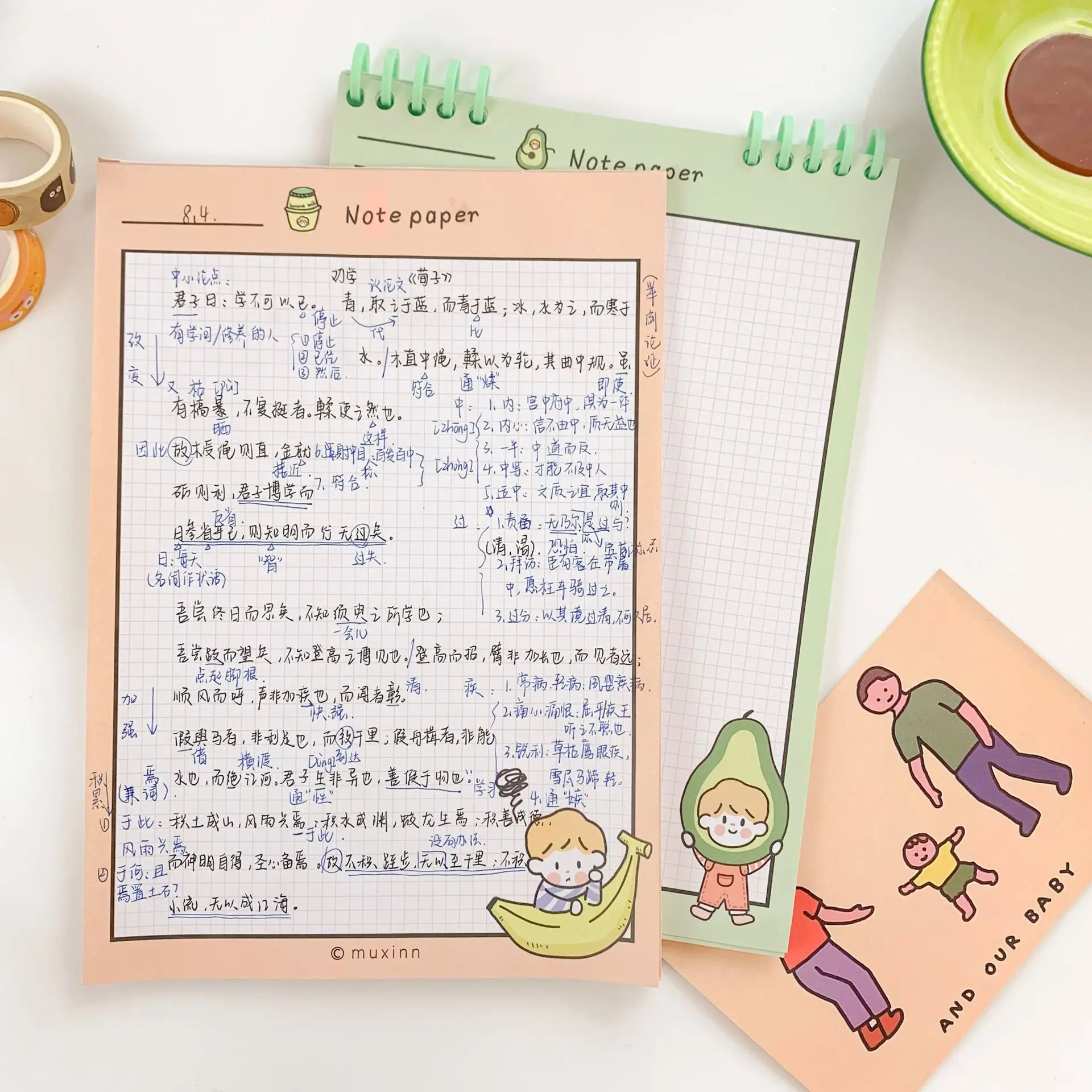 

Ins мультяшный большой блокнот для записей с фруктами для мальчиков 30 листов B5 в клетку кавайный авокадо для учёбы заметок «сделай сам» плани...