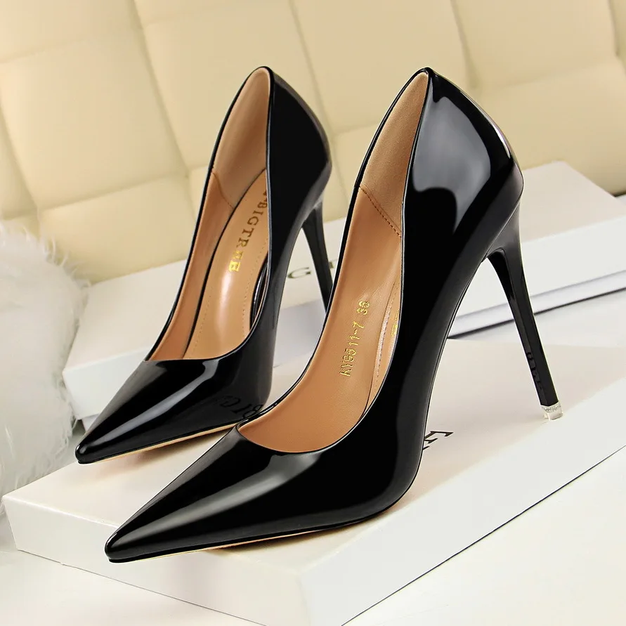 

10.5cm High Heels Women's Shoes Thin Heels Pumps Fashion Sexy Ladies Wedding Party Shoes Luxury Design Zapatos De Mujer