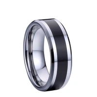 custom 6mm black resin 857 tungsten carbide rings for global wholesaler