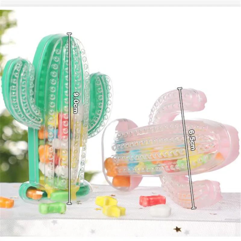 12 шт./компл. прозрачная пластиковая коробка для конфет в форме кактуса | Дом и сад