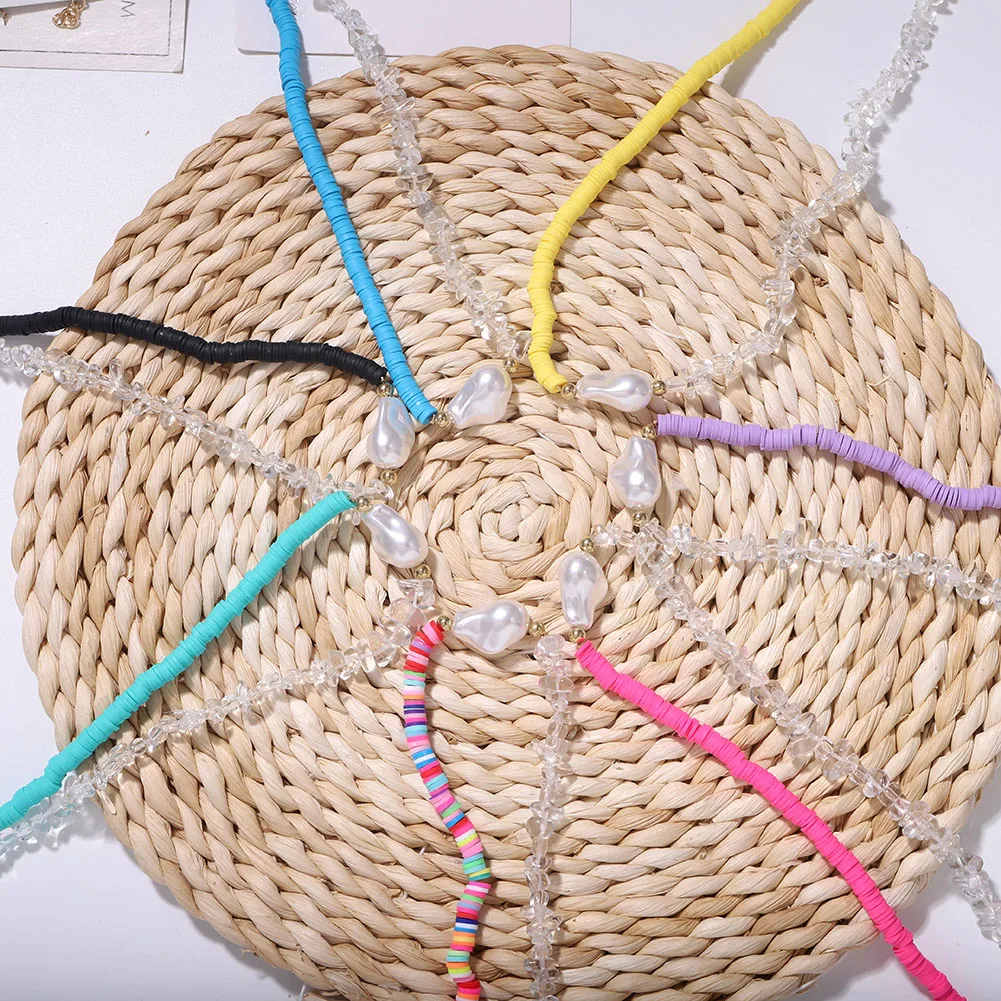 Новинка 2020 года богемный акриловый чокер ожерелье ручной работы для женщин