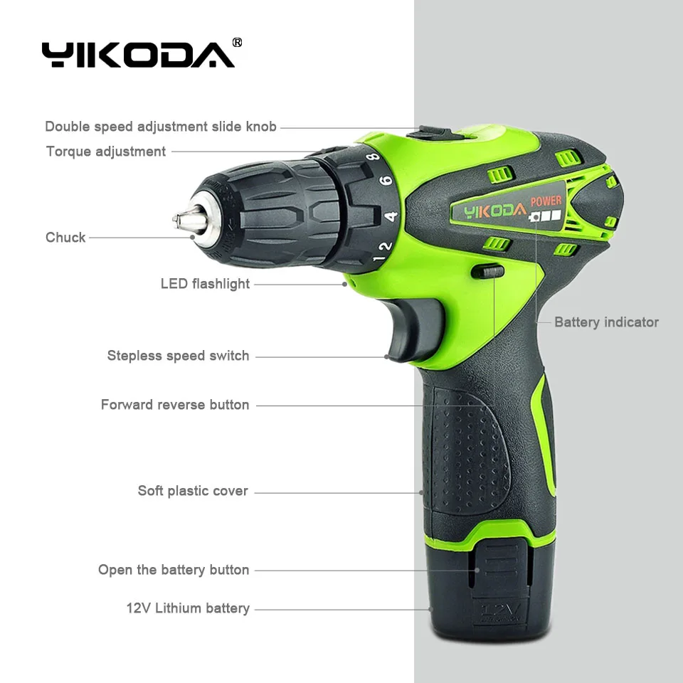 Ручная Электрическая Дрель 12 В аккумуляторная отвертка перезаряжаемые