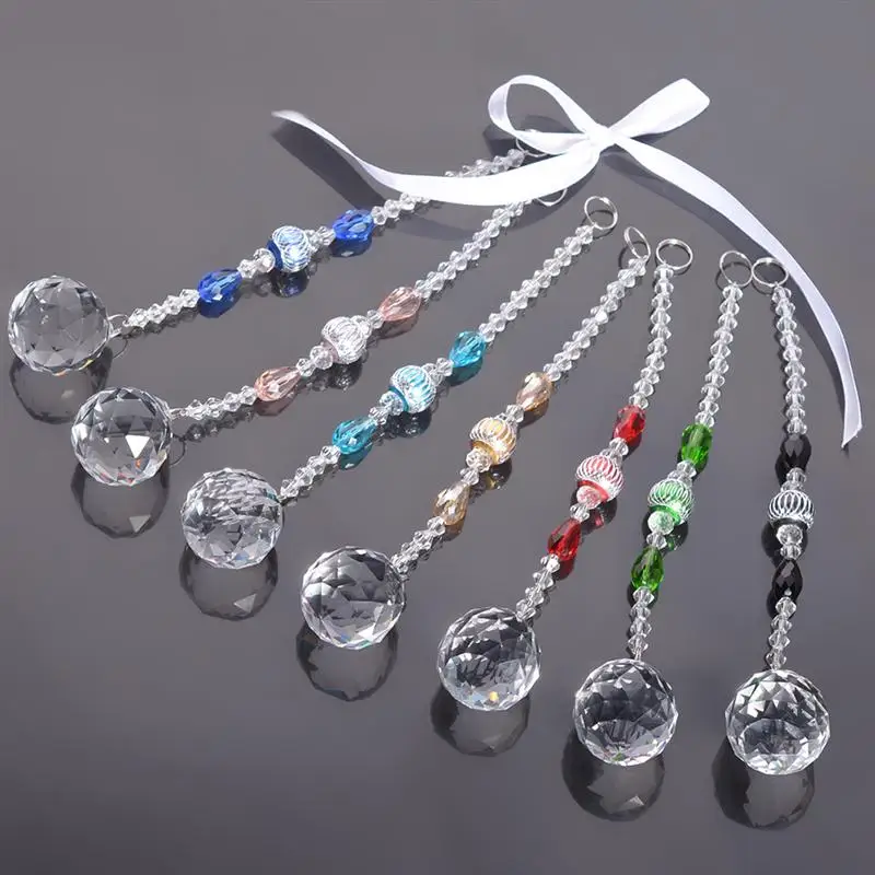 Подвеска в виде хрустального шара радужная декоративная подвеска для дверей и