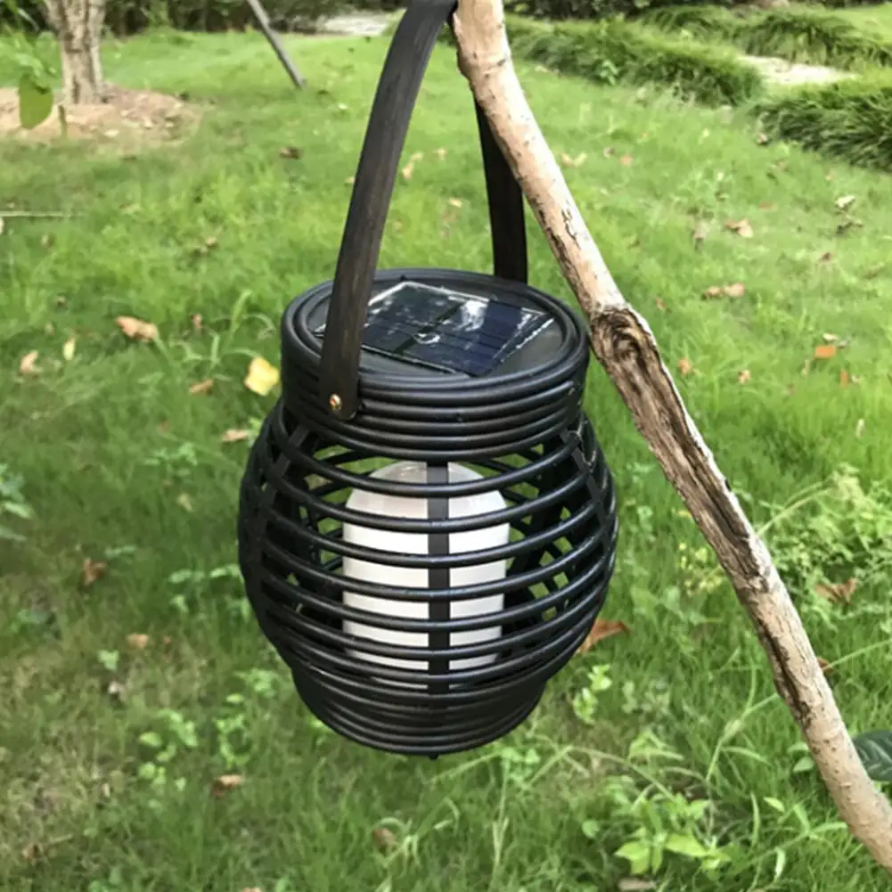 Светодиодный светильник из ротанга водонепроницаемый на солнечной