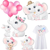 cute elephant baby patches animals thermal stickers on clothes iron on transfers for clothing thermoadhesive patch diy applique