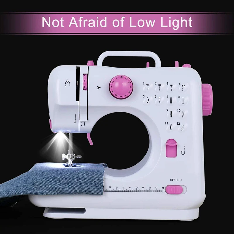Мини-швейная машинка портативная электрическая бытовая швейная ручная 12 стежков