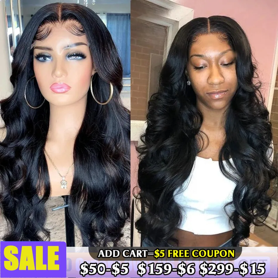 13x4 Body Wave Lace Front Wigs Malaysian Human Hair Wig Natural Body Wave Lace Frontal Wigs 4X4 Lace Closure Wigs for Women
