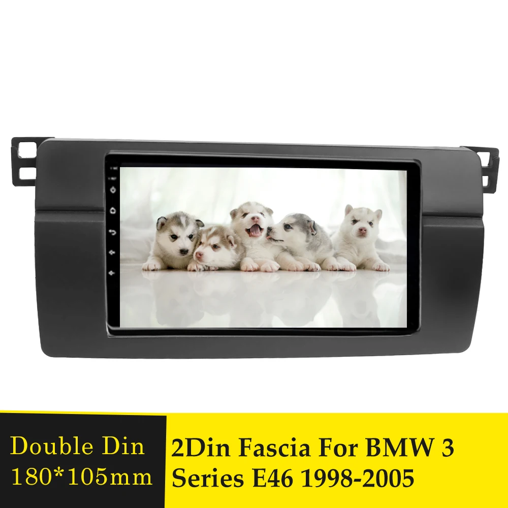 2 Din Car Radio DVD Stereo Fascia CD Panel Dash Mount Refitting Installation Frame Adapter Bezel For BMW 3 Series E46 1998-2005