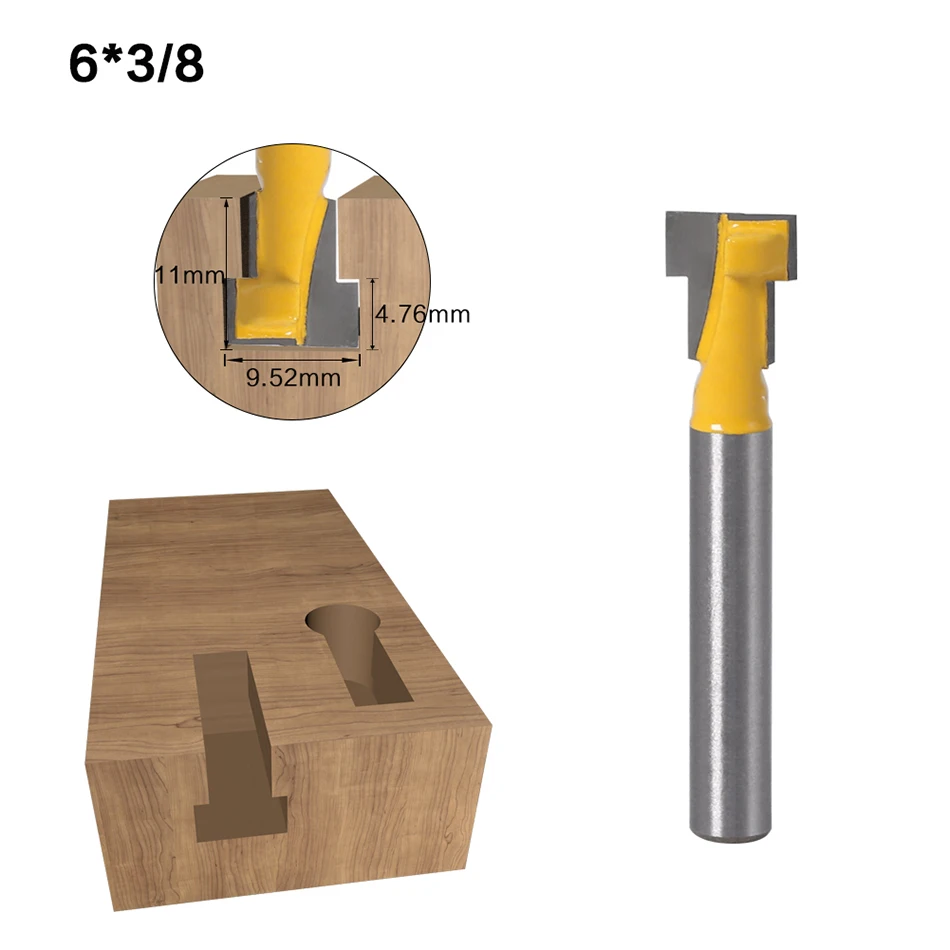 1pc6mm хвостовик Высокое качество Т-образной резец фрезы для 6 мм Hex Bot
