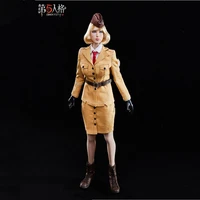 16 scale ms 003 female fashion air force yellow suit shirt high waist tie shoes fit 12 action figure doll model accessory