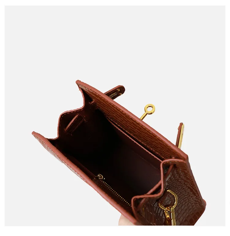 Винтажные Сумки из натуральной кожи с крокодиловым узором мини сумки через плечо