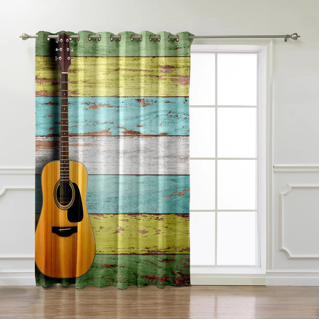 Поп фолк гитара занавески для гостиной спальни кухни уличная ткань Детские