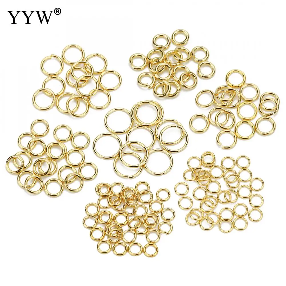 

100Pcs/lot Stainless Steel Open Jump Ring 4/5/6/8mm Dia Round Gold Color Split Rings For Diy Jewelry Making Findings