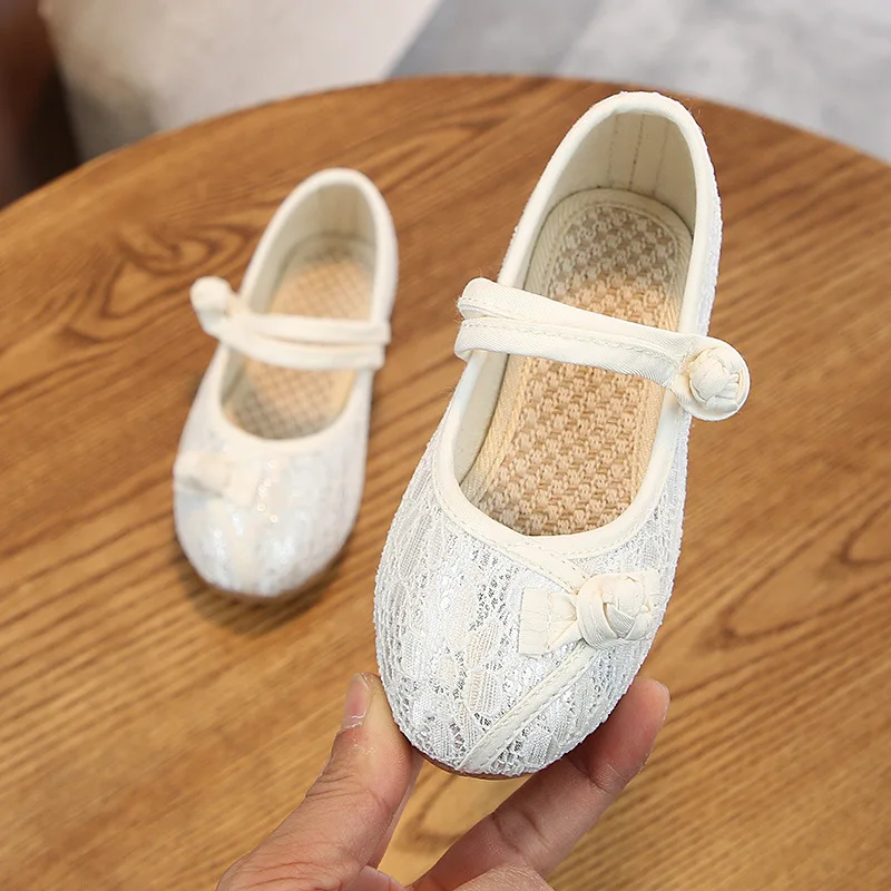 kids girls cloth shoes Hanfu Chinese style performance sneakers fashion lace princess children | Детская одежда и обувь