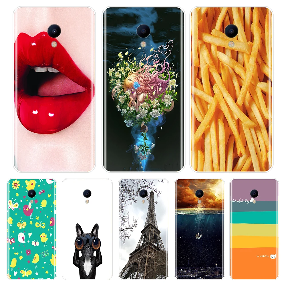 Чехол для телефона Meizu M6 M6S M5C M5 M5S M3S M3 M2 Мягкий Силиконовый ТПУ милый эстетический