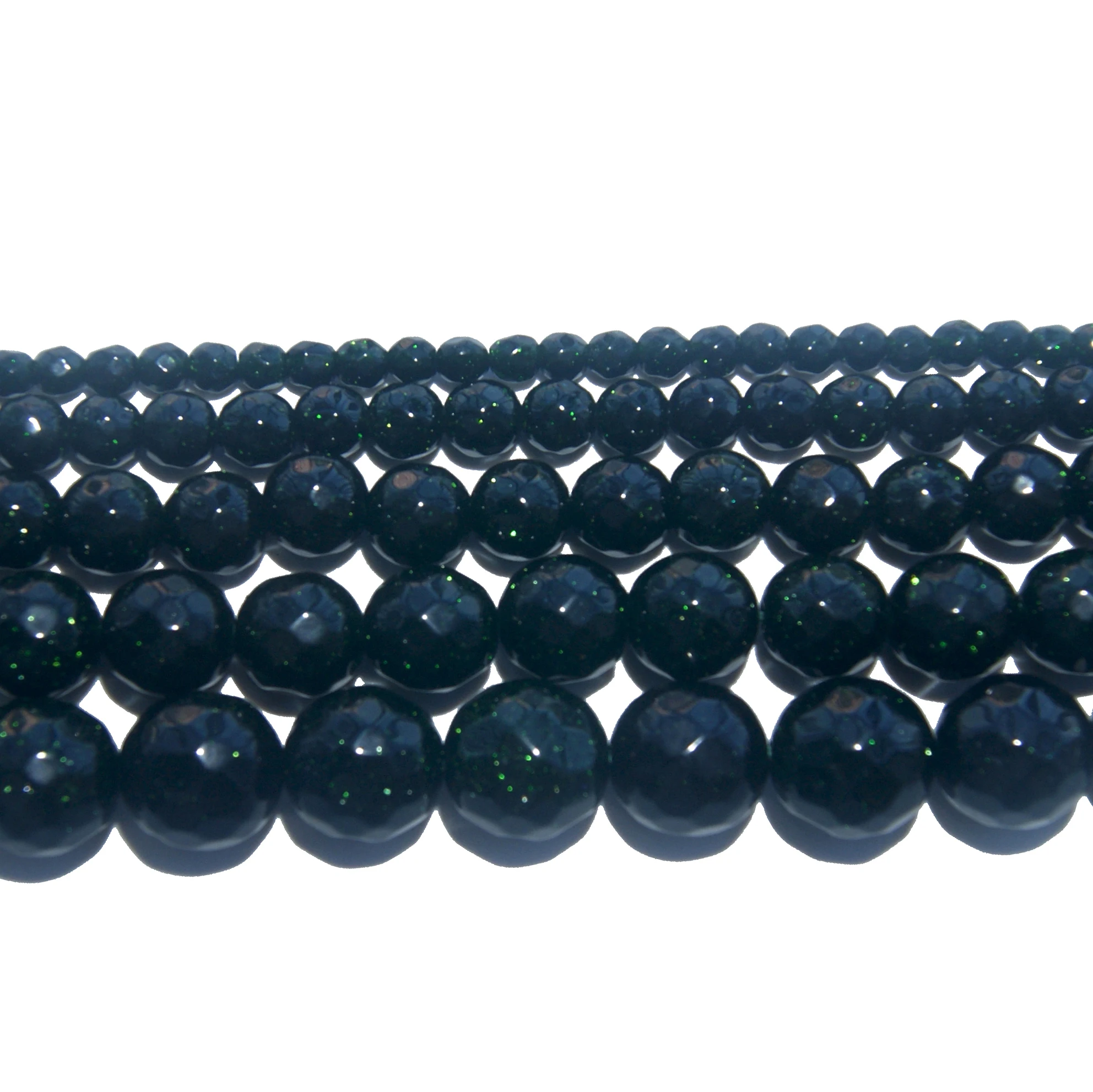 

Faceted Natural Stone Green Sand Loose Beads 4 6 8 10 12 MM Pick Size For Jewelry Making Charm DIY Bracelet Necklace Material
