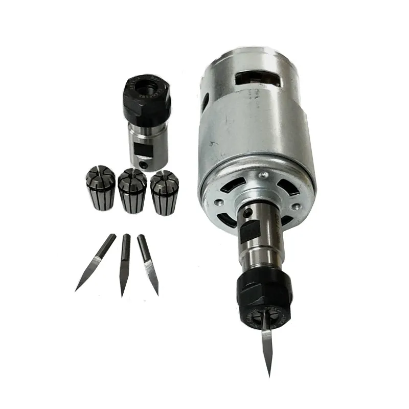 GKTOOLS 12 36 в 4000 12000 об/мин 775 DC Шарикоподшипниковый шпиндель с удлинителем ER11 нож для