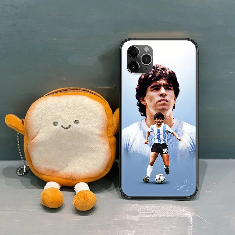 

Maradona Phone Case Cover Hull For iphone 5 5s se 2020 6 6s 7 8 11 12 mini plus X XS XR PRO MAX black Shell 3D Back Luxury Cell