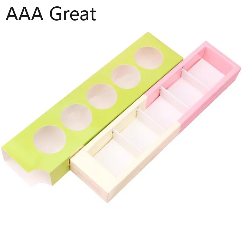 10 шт./лот полый десерт макарон упаковочная коробка бумажная для лунного торта