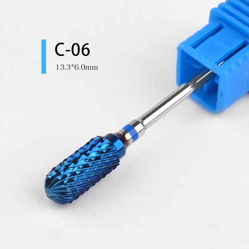 C06 13 Tpyes металлический роторный сверло для ногтей, кутикулы, фрезы для маникюра, пилочки для ногтей, Электрический фрезерный шлифовальный станок, аксессуары, инструменты - Цвет: C06