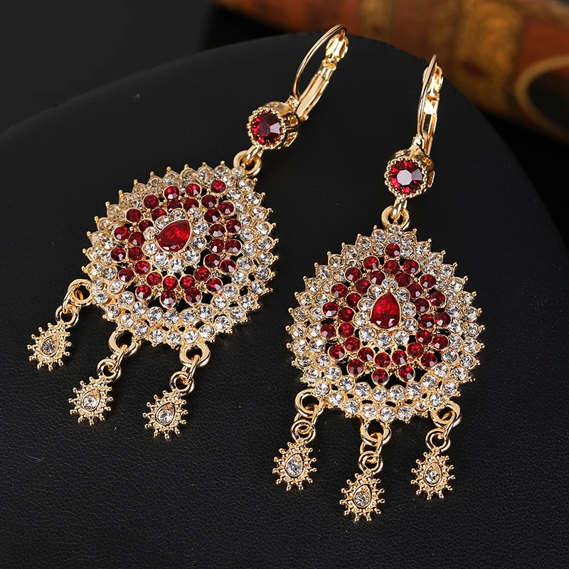 Марокканские кафтан свадебные золотые ювелирные изделия серьги для женщин