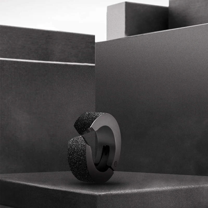 

New Release Fashion Men Women Without Pierced Titanium Steel Frosted Ear Clip Earrings Personalized Earrings Boys Girls Jewelry