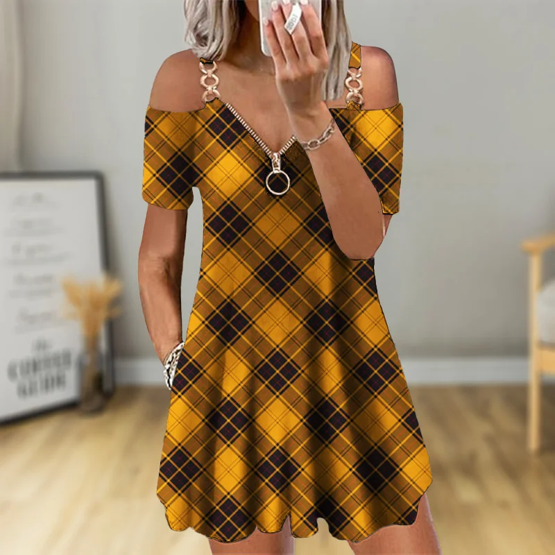 Модное мини-платье с цветочным принтом для женщин 2021 года Новинка уличного стиля Свободное платье с лямками и молнией на плечах А-силуэт Платья с принтом для женщин с излишней свободой.